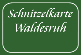 Schnitzelkarte des Restaurants Waldesruh